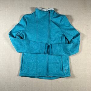 Asics Womens Size Small Thermal Running Jacket Full Zip Green Activewear